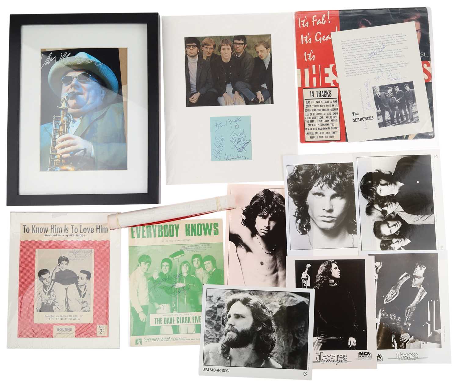 Lot 60 - 1960S COLLECTABLES - RECORD RETAILER POSTERS / VAN MORRISON / PHIL SPECTOR SIGNED.