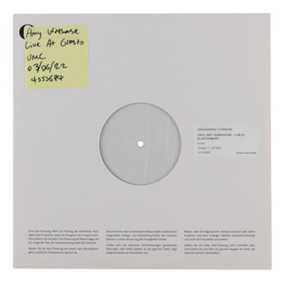 Lot 3 - AMY WINEHOUSE - LIVE AT GLASTONBURY - WHITE LABEL TEST PRESSINGS