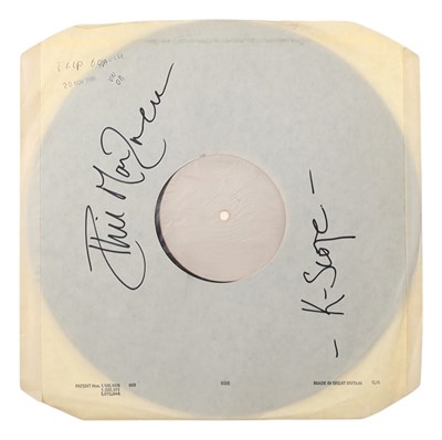 Lot 45 - PHIL MANZANERA - K SCORE- WHITE LABEL TEST PRESSING SIGNED BY PHIL MANZANERA.