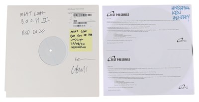Lot 126 - KEN HENSLEY, MEAT LOAF - MY BOOK OF ANSWERS; BAT OUT OF HELL II - WHITE LABEL TEST PRESSINGS