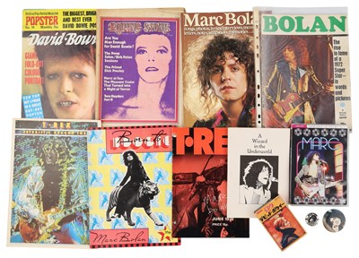Lot 134 - BOWIE AND BOLAN - PROGRAMMES / COLLECTABLES.