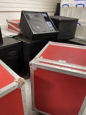 Lot 22 - PA SPEAKERS AND AMPLIFIERS.