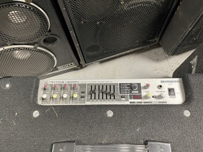 Lot 22 - PA SPEAKERS AND AMPLIFIERS.