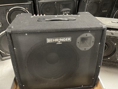 Lot 22 - PA SPEAKERS AND AMPLIFIERS.