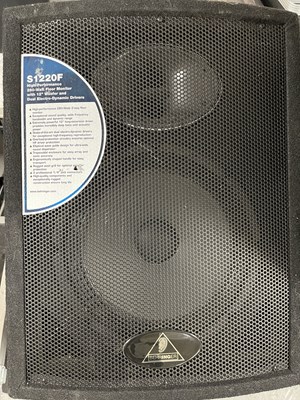 Lot 22 - PA SPEAKERS AND AMPLIFIERS.
