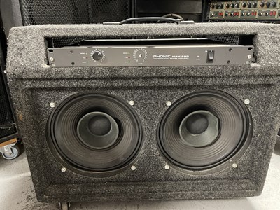 Lot 22 - PA SPEAKERS AND AMPLIFIERS.