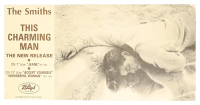 Lot 112 - THE SMITHS - ORIGINAL ROUGH TRADE PROMO POSTER FOR 'THIS CHARMING MAN'.