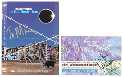 Lot 293 - PINK FLOYD - ROGER WATERS / NICK MASON SIGNED ITEMS.