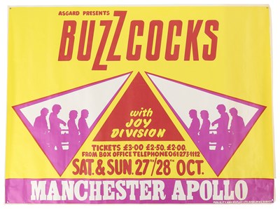 Lot 155 - JOY DIVISION / BUZZCOCKS - ORIGINAL MANCHESTER APOLLO 1979 CONCERT POSTER.