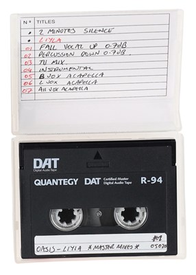 Lot 94 - OASIS - LYLA MASTER MIXES DAT TAPE / PROMO ITEMS.