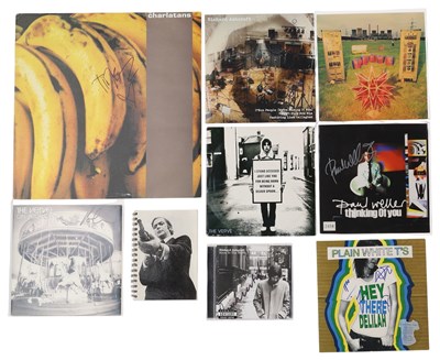 Lot 71 - CHARLATANS / PAUL WELLER AND MORE - SIGNED RECORDS.