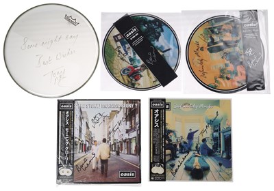 Lot 98 - OASIS - SIGNED LP AND MEMORABILIA PACKAGE.