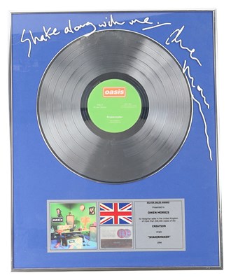 Lot 101 - OASIS - OWEN MORRIS SIGNED SHAKERMAKER BPI AWARD.