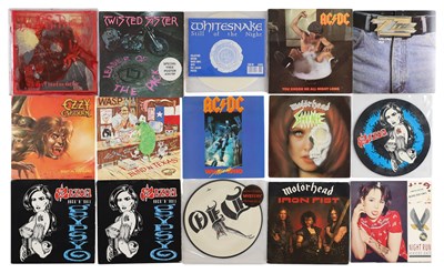 Lot 378 - METAL - ROCK - HAIR METAL - 7" SINGLE COLLECTION - W.A.S.P., TWISTED SISTER, WHITESNAKE