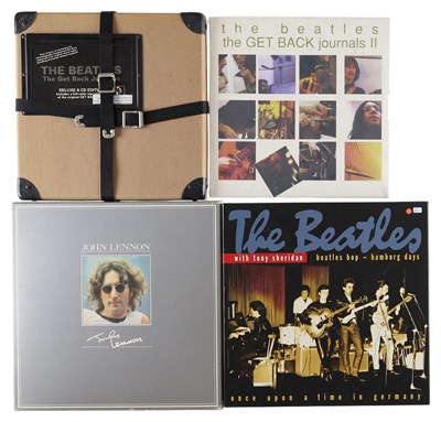 Lot 82 - FOUR THE BEATLES AND RELATED BOXSETS INCLUDING THE GET BACK JOURNALS