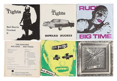 Lot 384 - RARE PUNK - 7" SINGLE PACK- THE TIGHTS, SEX PISTOLS, RAMONES
