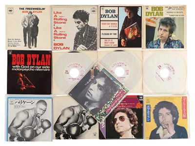 Lot 385 - BOB DYLAN - RARE 7" PICTURE SLEEVE EP PACK - JAPAN, USA, EU IMPORTS