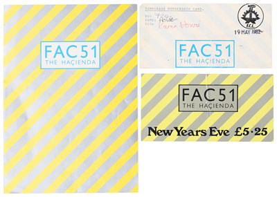 Lot 127 - FAC51 THE HACIENDA - TICKETS AND MEMBERSHIP FORM.