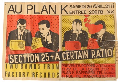 Lot 87 - PLAN K - BELGIUM - ORIGINAL A CERTAIN RATIO CONCERT POSTER.