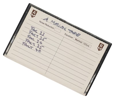 Lot 132 - FACTORY RECORDS - EARLY 'DEMO' CASSETTE GIVEN TO JOURNALIST PAUL MORLEY.