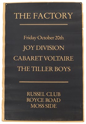 Lot 158 - JOY DIVISION - FAC3 - ORIGINAL FACTORY LISTING POSTER.