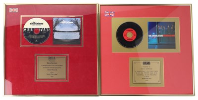 Lot 74 - THE CHARLATANS - OFFICIAL BPI CD PRESENTATION AWARDS.
