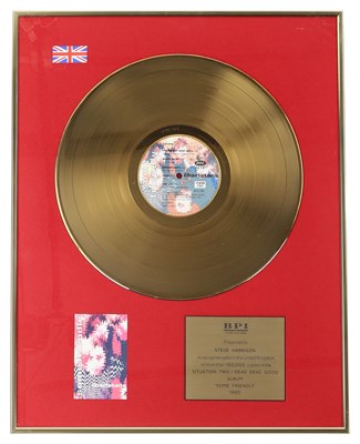 Lot 75 - THE CHARLATANS - SOME FRIENDLY - OFFICIAL BPI GOLD DISC AWARD.