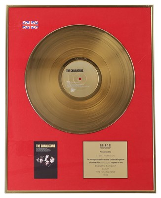 Lot 78 - THE CHARLATANS - ORIGINAL BPI GOLD DISC FOR 'THE CHARLATANS'.