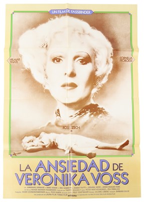 Lot 50 - FASSBINDER - 'VERONIKA VOSS' SPANISH ONE-SHEET POSTER.