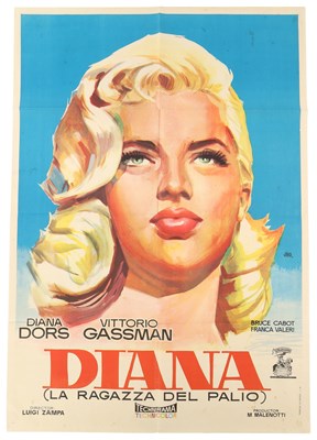 Lot 55 - DIANA DORS - ORIGINAL SPANISH ONE-SHEET POSTER FOR 'THE LOVE SPECIALIST' (1957).
