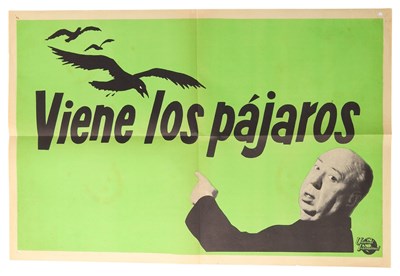 Lot 57 - ALFRED HITCHCOCK - SPANISH TEASER POSTER FOR 'THE BIRDS' (1963).