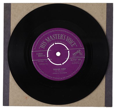 Lot 1 - RONNIE PEARSON – TEEN-AGE FANCY UK HIS MASTER'S VOICE 7” (45-POP 489)