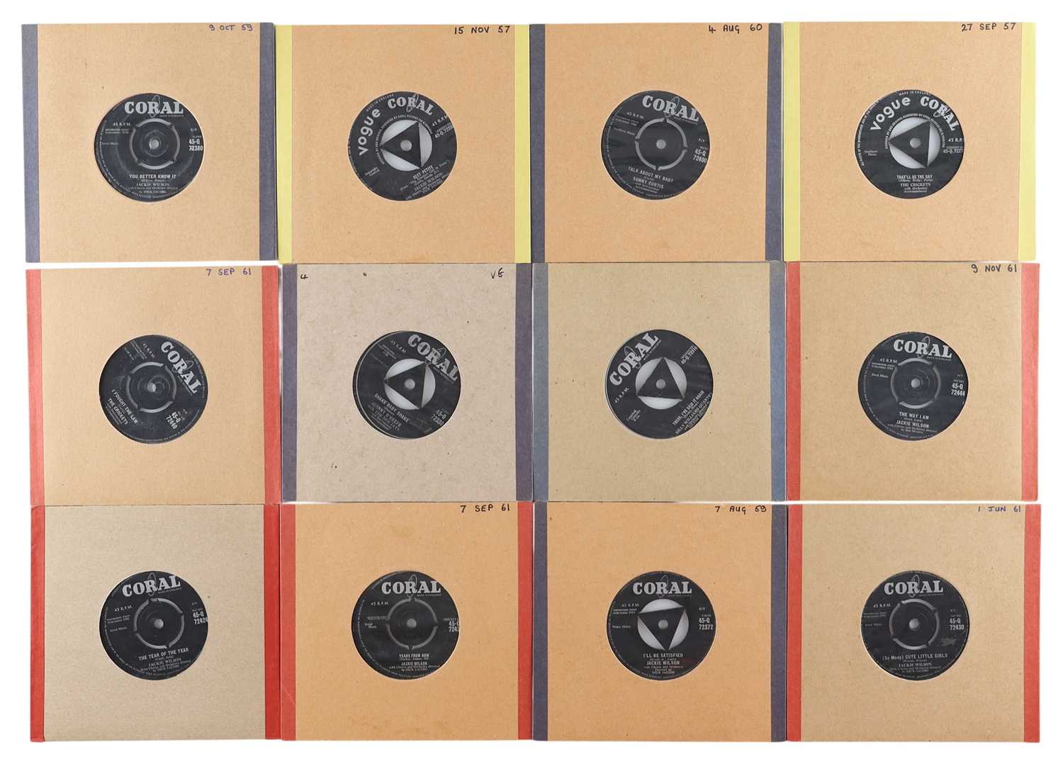 Lot 7 - 1957 TO 1961 CORAL LABEL 7" COLLECTION INCLUDING JOHNNY O'KEEFE, BILLY WILLIAMS QUARTET