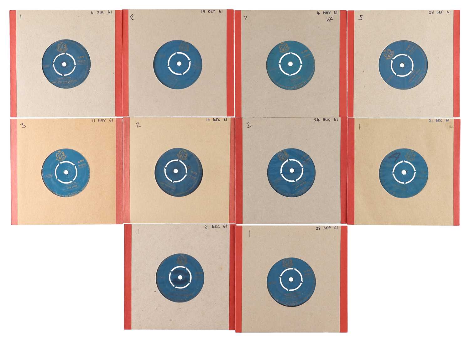 Lot 13 - 1961 - PYE INTERNATIONAL - BLUES - RNB - DOO-WOP - 7" SINGLE PACK - THE IDEALS, ETTA JAMES, HOWLIN' WOLF