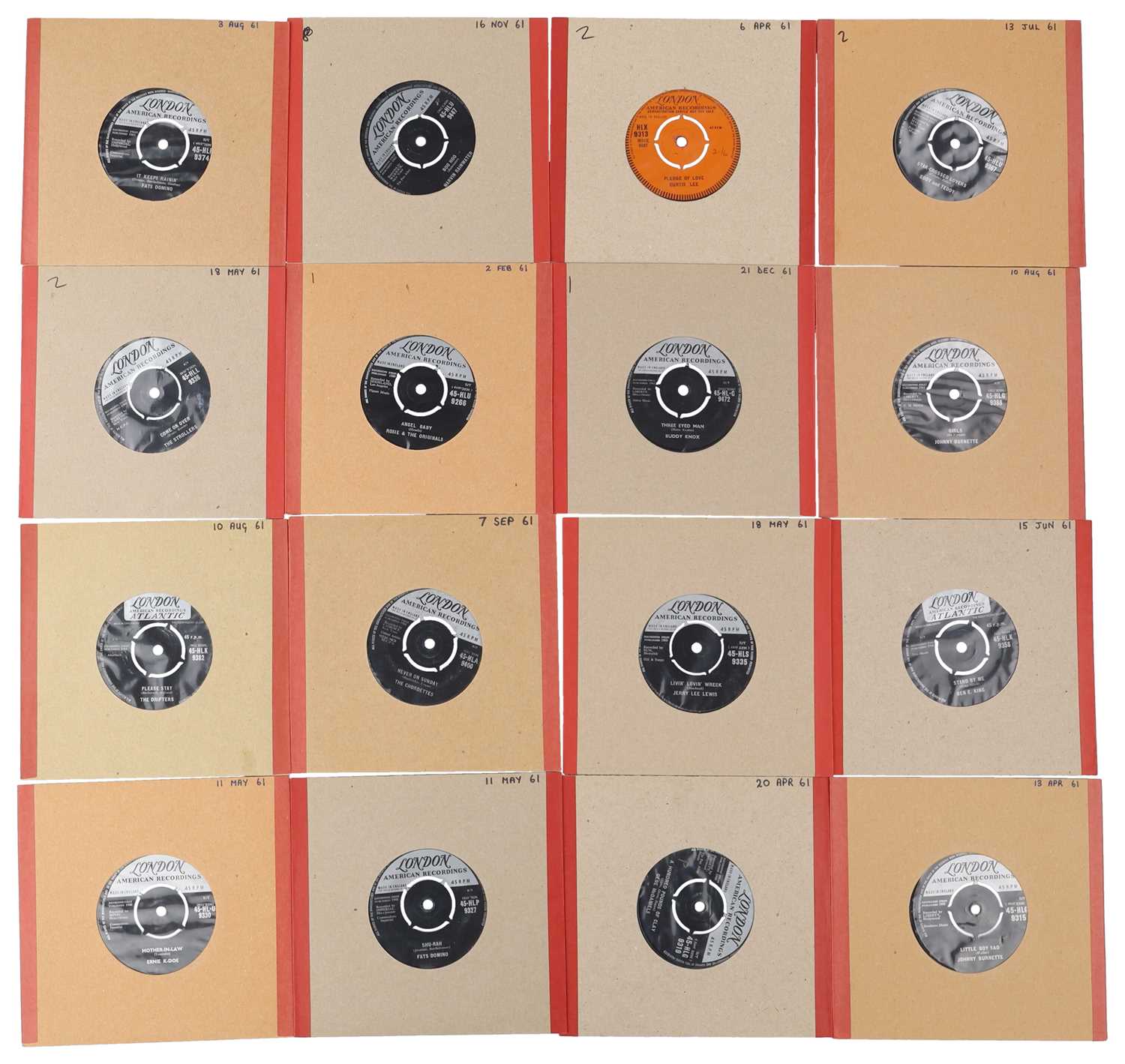Lot 17 - 1961 LONDON RECORDINGS 7" COLLECTION INCLUDING MARVIN RAINWATER, CURTIS LEE