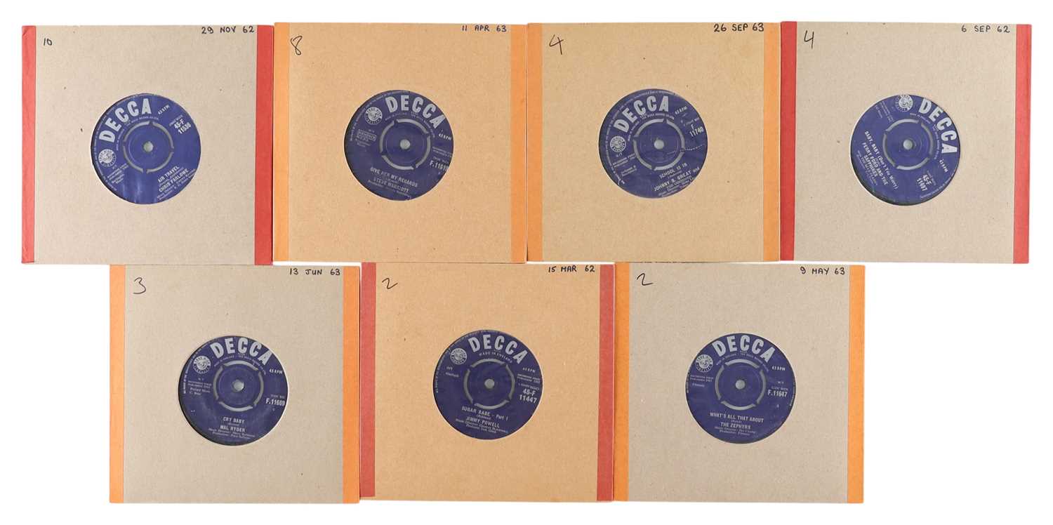 Lot 31 - 1962 TO 1963 - DECCA RARITIES - 7" SINGLE PACK - CHRIS FARLOWE, STEVE MARRIOTT, JOHNNY B GREAT