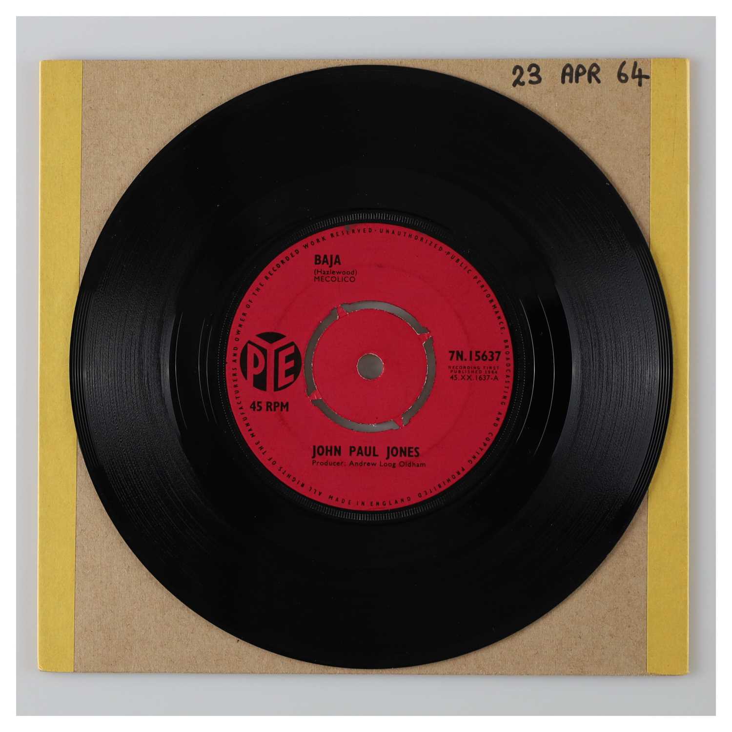 Lot 37 - JOHN PAUL JONES – BAJA UK PYE 7” (7N.15637)