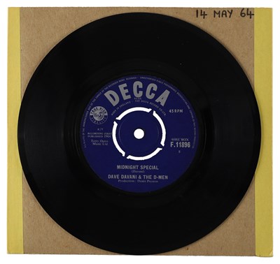 Lot 40 - DAVE DAVANI & THE D-MEN – MIDNIGHT SPECIAL UK DECCA 7” (F.11896)