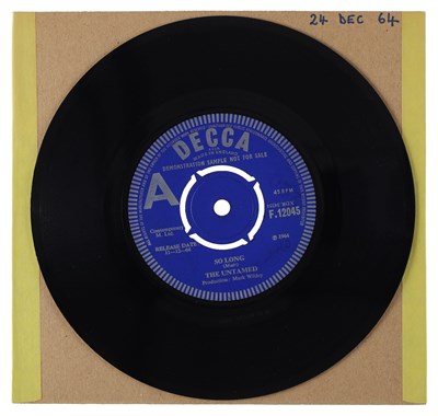 Lot 57 - THE UNTAMED – SO LONG UK DECCA 7” DEMO (F.12045)