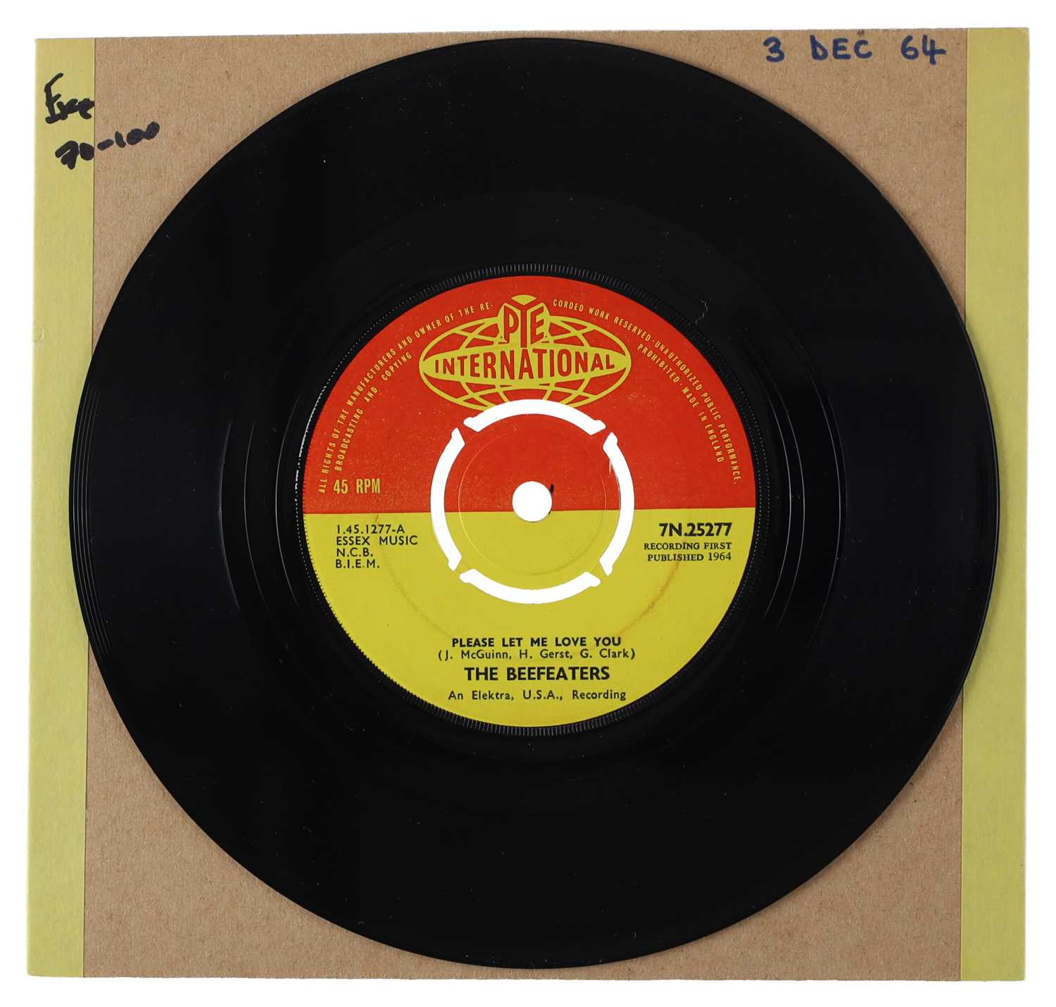 Lot 58 - THE BEEFEATERS – PLEASE LET ME LOVE YOU UK PYE INTERNATIONAL 7” (7N.25277)