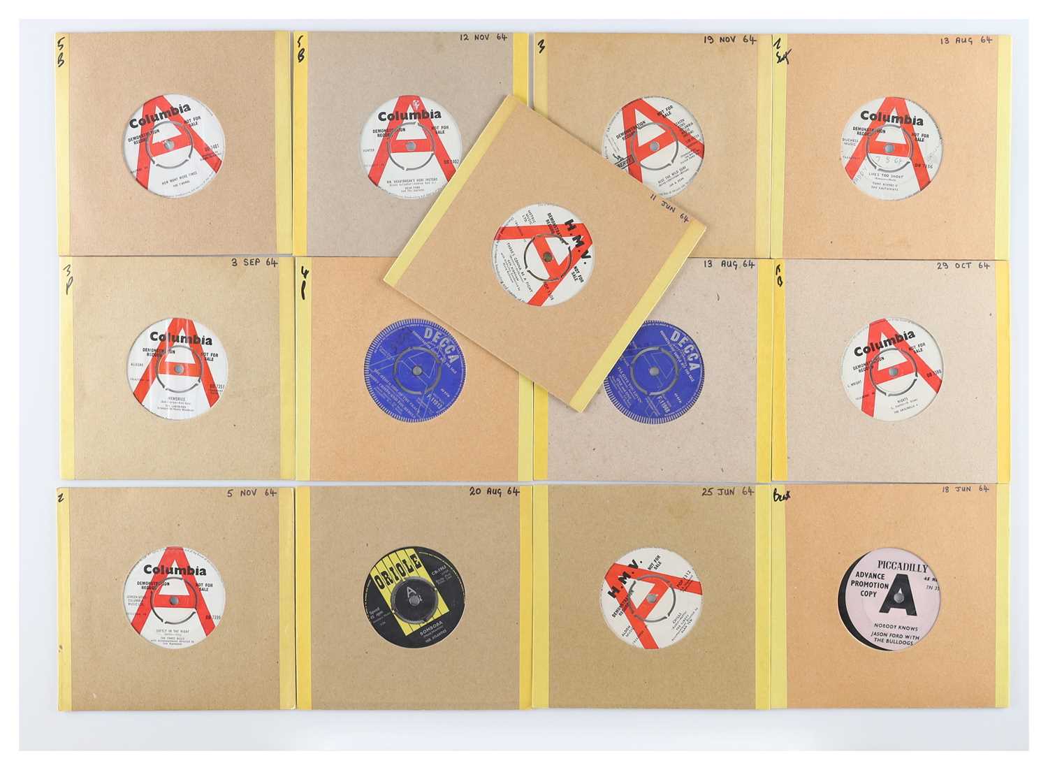 Lot 62 - 60'S UK POP & BEAT 7" DEMOS PACK - THE T-BONES, DEAN FORD, JAN & DEAN