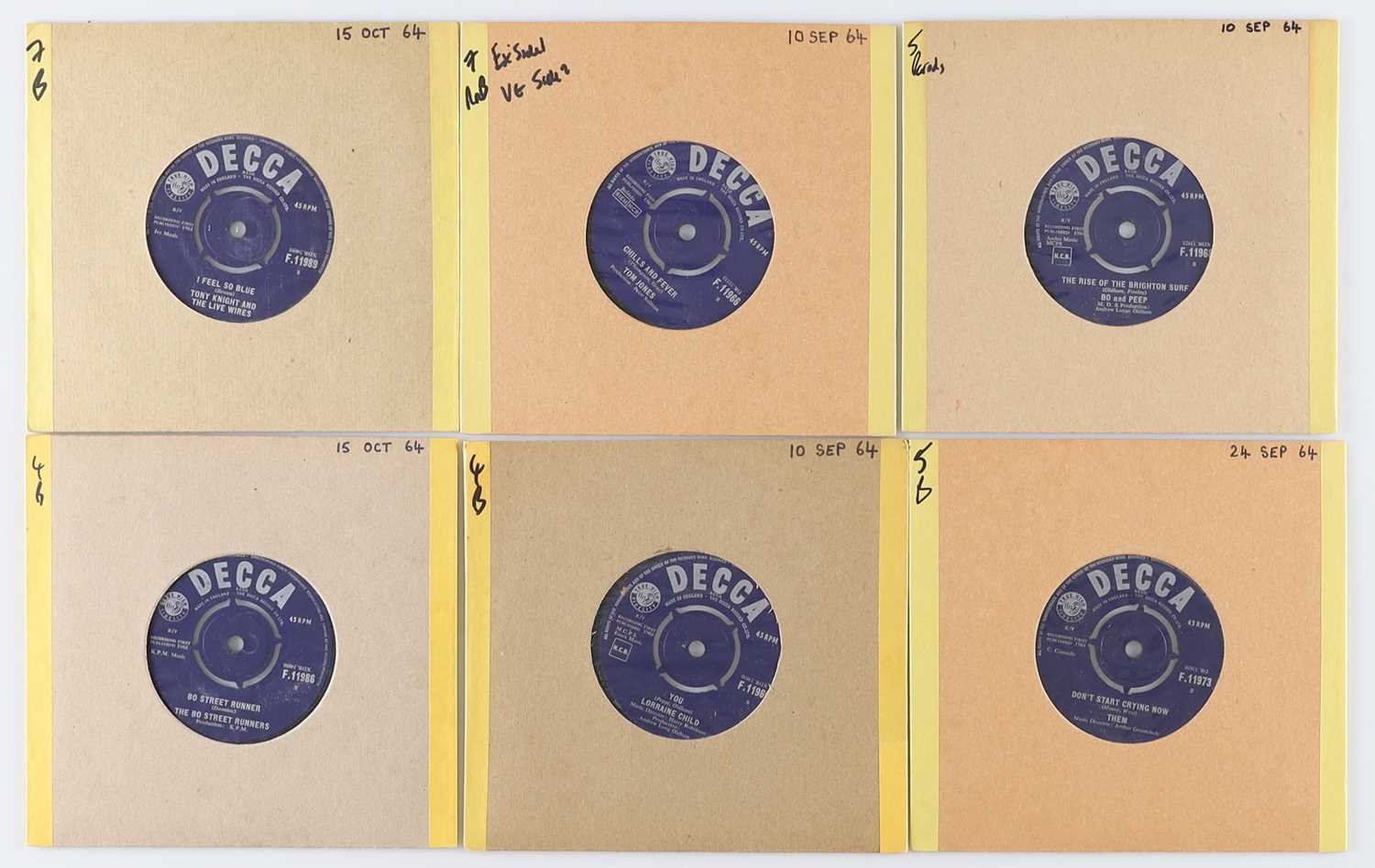 Lot 64 - RARE 60'S UK R&B BLUES 7" PACK - TOM JONES, TONY KNIGHT, THEM + MORE