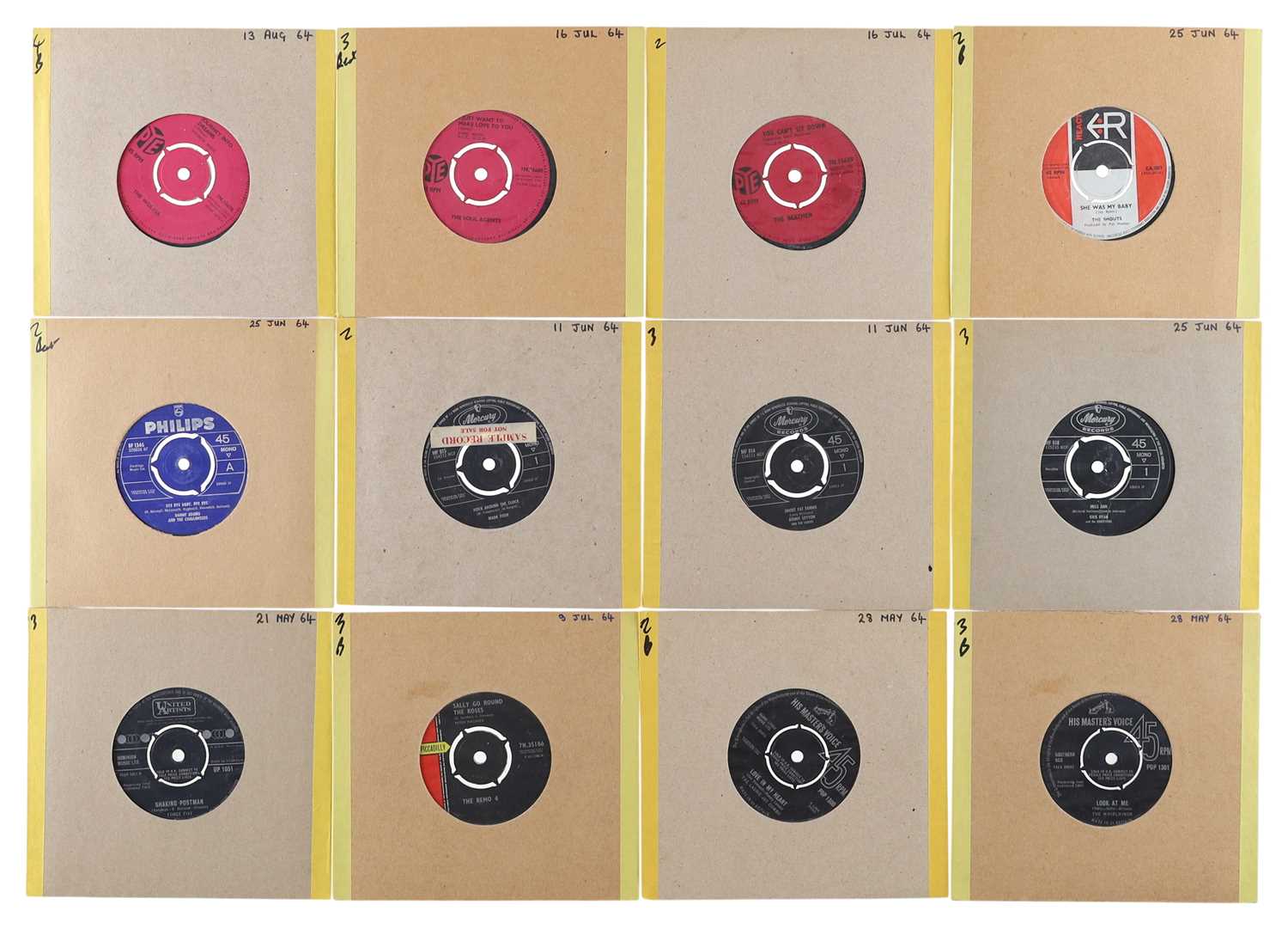 Lot 75 - 60'S UK POP, BEAT 7" PACK - THE WOLVES, THE SOUL AGENTS, THE BEATMEN