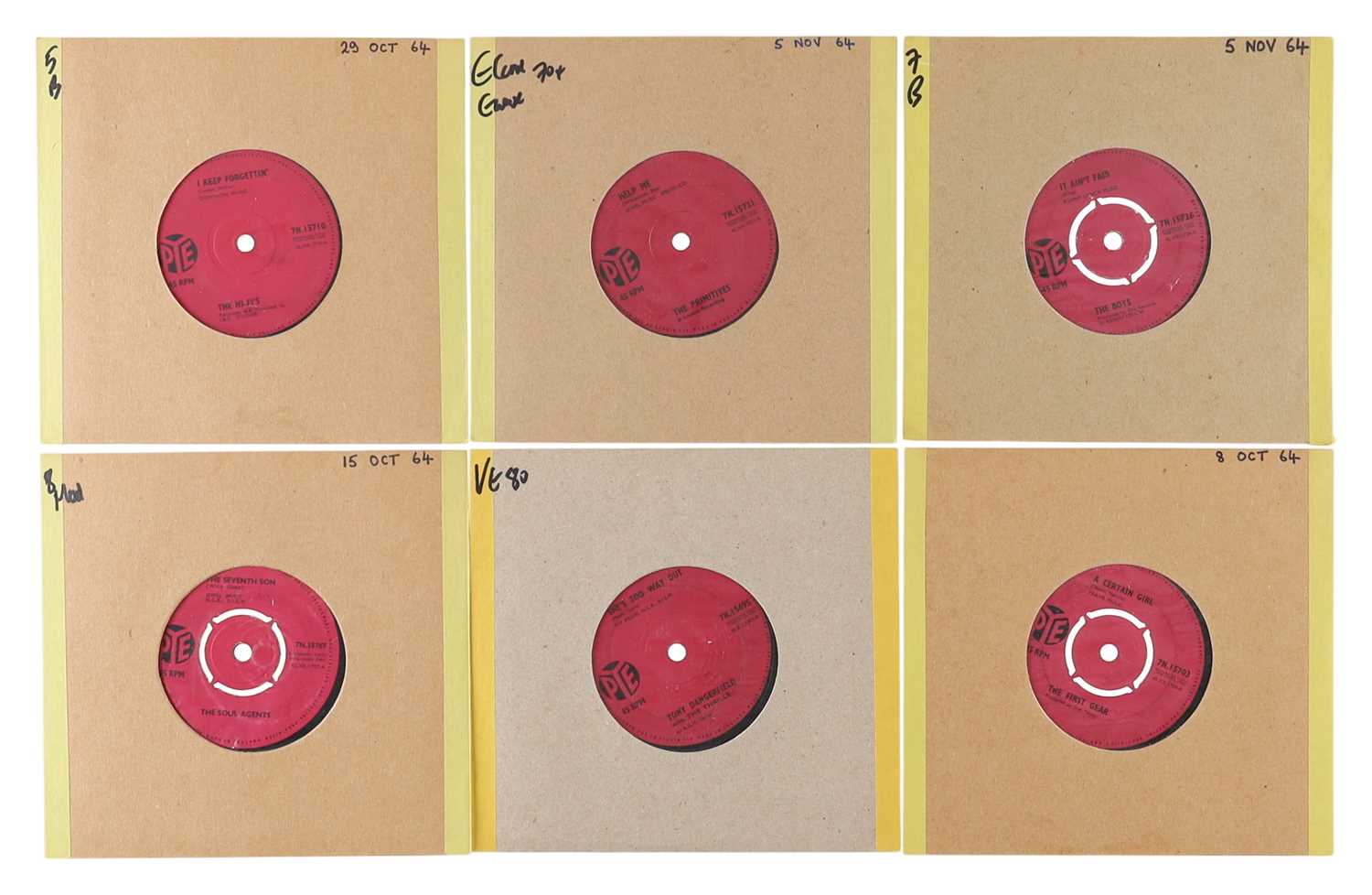 Lot 79 - 60'S UK PYE 7" RARES PACK, MOD, PSYCH-BEAT POP - THE HI-FI'S, PRIMITIVES, THE BOYS