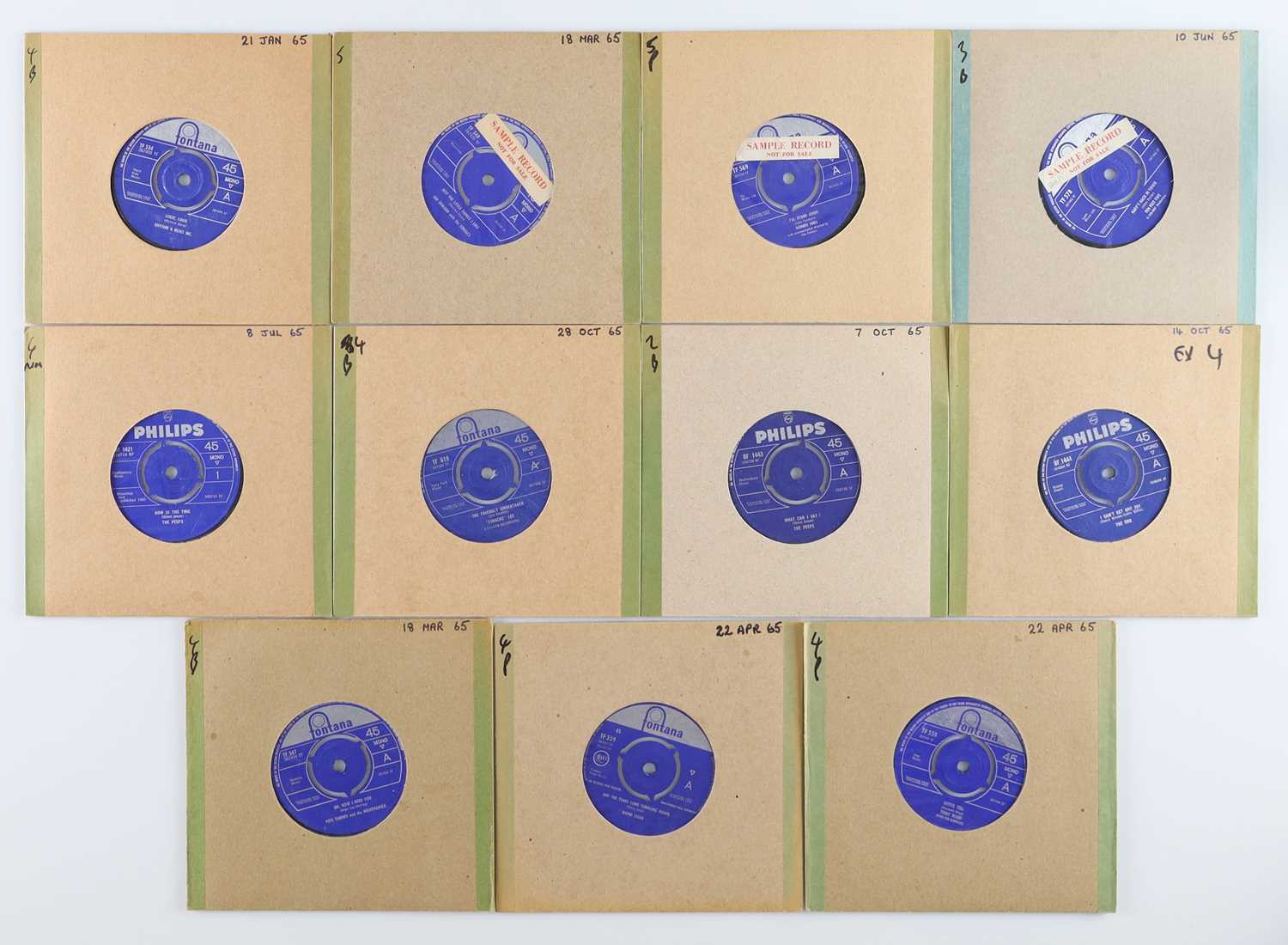 Lot 102 - 60'S UK POP/BEAT, FONTANA & PHILIPS 7" PACK - RHYTHM & BLUES INC, THE PEEPS