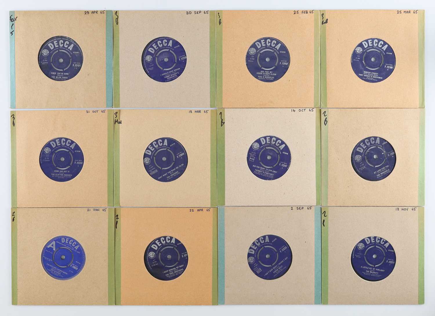 Lot 103 - UK 60'S DECCA POP-BEAT 7" SINGLES - THE WILDE THREE, TOMMY BISHOPS + MORE