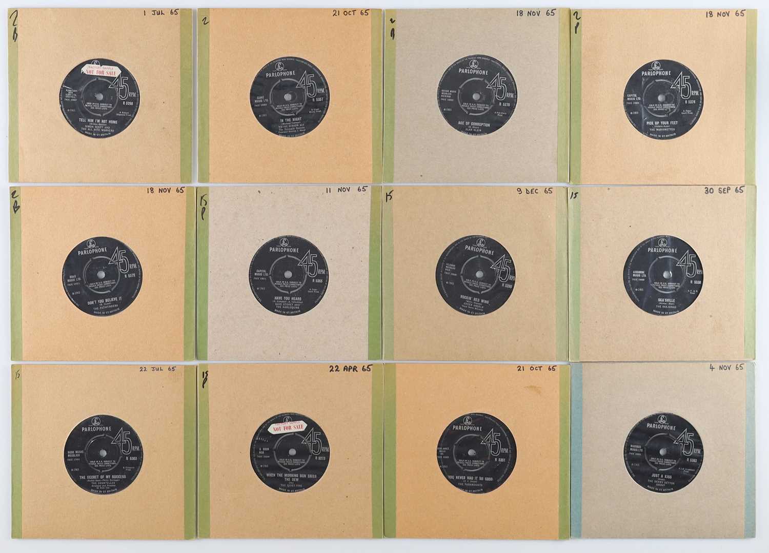 Lot 110 - UK 60'S PARLOPHONE POP BEAT MOD 7" PACK - SIMON SCOTT, WAYNE GIBSON, ALAN KLEIN