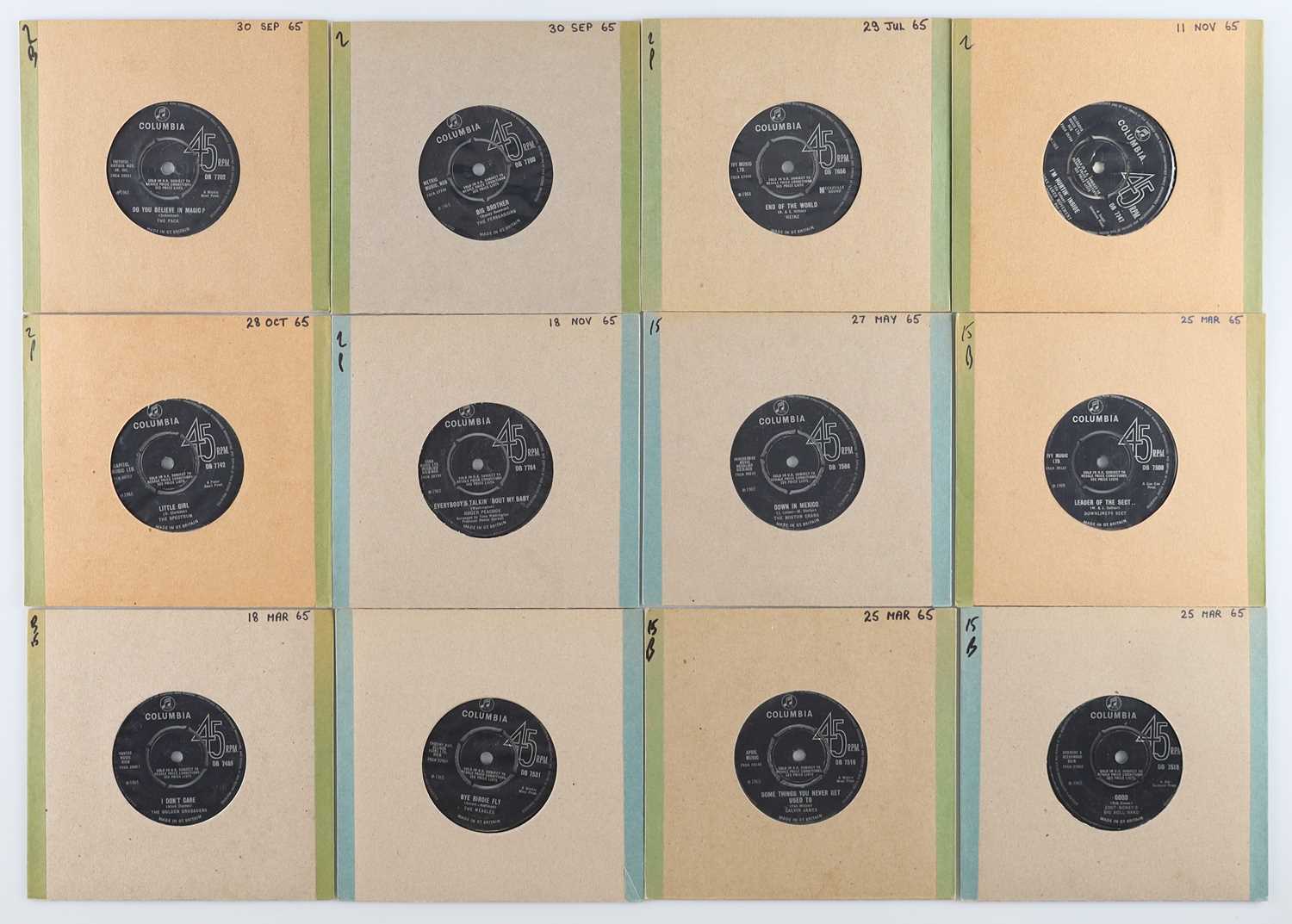 Lot 115 - UK 60'S COLUMBIA 7" SINGLES - THE PACK, THE PERSUASIONS, THE SPECTRUM