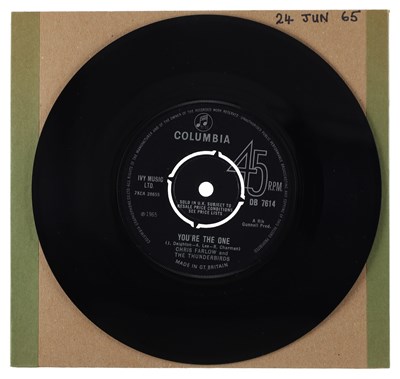 Lot 121 - CHRIS FARLOW AND THE THUNDERBIRDS – BUZZ WITH THE FUZZ UK COLUMBIA 7” (DB 7614)