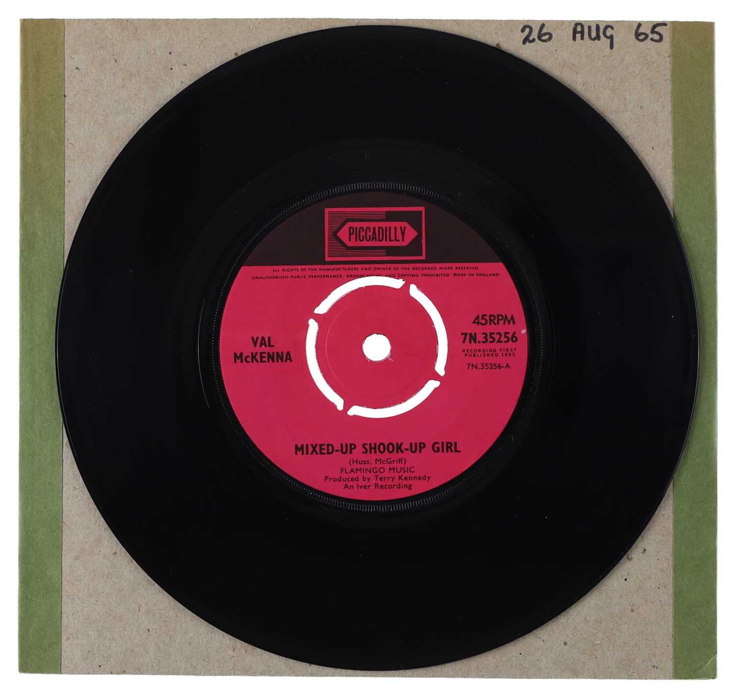 Lot 123 - VAL MCKENNA – MIXED-UP SHOOK-UP GIRL UK PICCADILLY 7” (7N.35256)